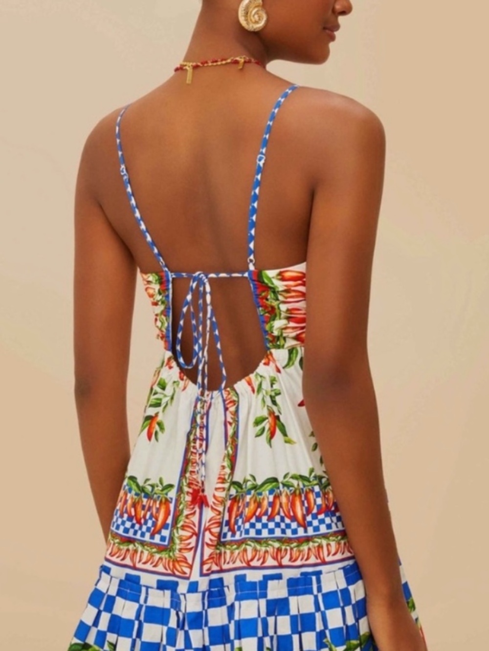 FARM Rio White Picnic Peppers Mini Dress Size Small - Picture 8 of 10
